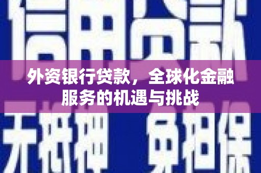 烈山外资银行贷款，全球化金融服务的机遇与挑战
