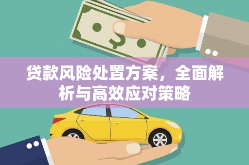 烈山贷款风险处置方案，全面解析与高效应对策略