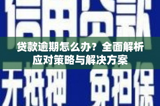 烈山贷款逾期怎么办？全面解析应对策略与解决方案