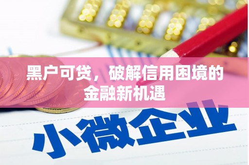 烈山黑户可贷，破解信用困境的金融新机遇